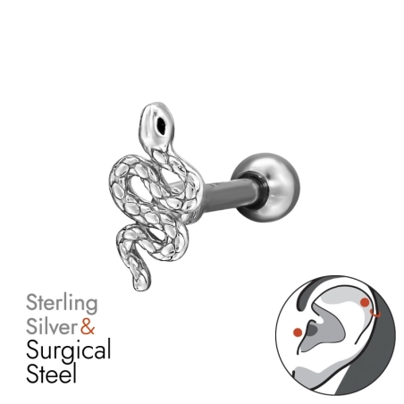 Schlangenpiercing Tier-Schmuck Schmuck | All4silver