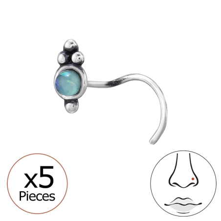 5 Stk. Runden Nase Piercing Bali Schmuck Schmuck | All4silver