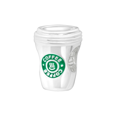 Kaffeetasse - 925 Sterling Silber Einfache Perlen