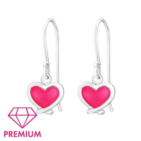 Silberherz - Premium - Ohrringe aus 925er Sterlingsilber für Kinder