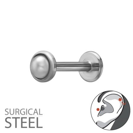 3 mm Tragus-Imitationsperle Stehlen Schmuck | All4silver