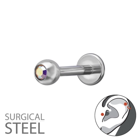 1,2 X 8 mm (16 G) – 3 mm Kugel Stehlen Schmuck | All4silver