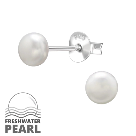 4,5 mm Perle Ohrstecker mit Perlen Schmuck | All4silver