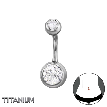 1,6 X 10 mm (14 G) – 5 mm Runde Oberseite, 8 mm Runde Unterseite Bauchnabel Piercing Schmuck | All4silver