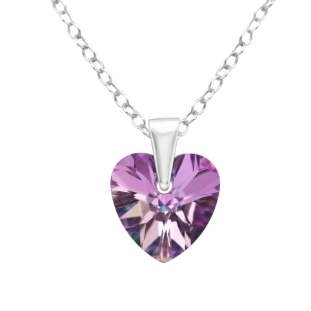 3D-Herz mit Kristall Valentinstag-Schmuck Schmuck | All4silver