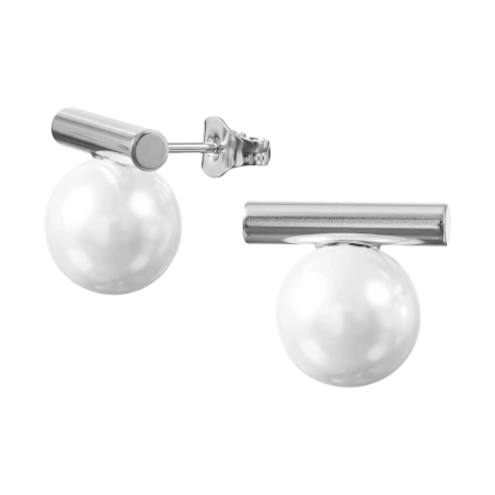 Perlenstecker Ohrstecker aus Edelstahl Schmuck | All4silver