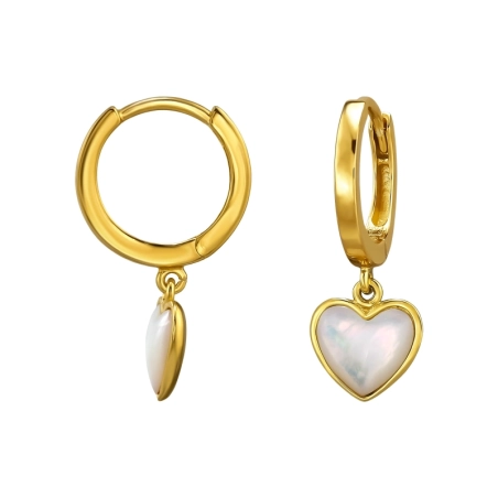 Goldene Kreise mit Herzen Valentinstag-Schmuck Schmuck | All4silver