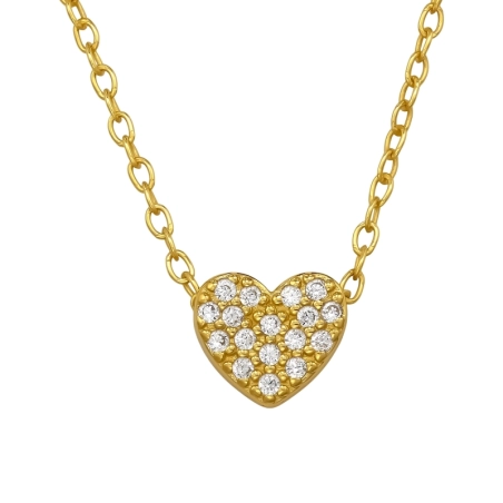 7 mm  Goldenes Herz mit Zirkonia Valentinstag-Schmuck Schmuck | All4silver