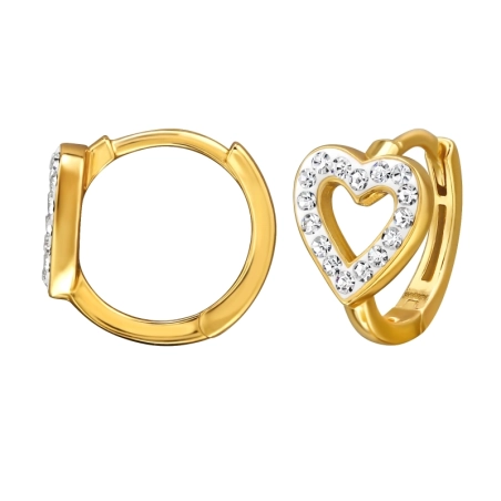 8 mm Goldenes Herz mit Zirkonia Valentinstag-Schmuck Schmuck | All4silver
