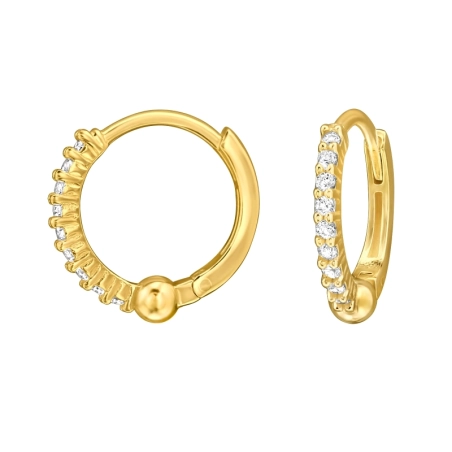 Goldene Kreise mit Zirkonia 24 Karat goldbeschichteter Schmuck Schmuck | All4silver