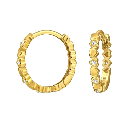 Goldenes Herz mit Zirkonia Valentinstag-Schmuck Schmuck | All4silver