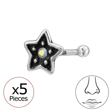 4mm Stern Sterne, Mond & Sonne Schmuck | All4silver
