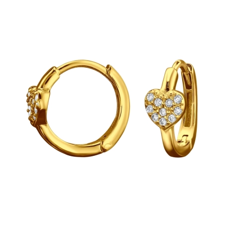 Goldenes Herz mit Zirkonia Valentinstag-Schmuck Schmuck | All4silver
