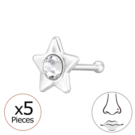 5mm Stern Sterne, Mond & Sonne Schmuck | All4silver