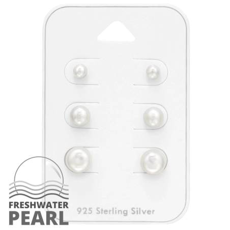 3x Perlenohrstecker Schmuck-Sets Schmuck | All4silver