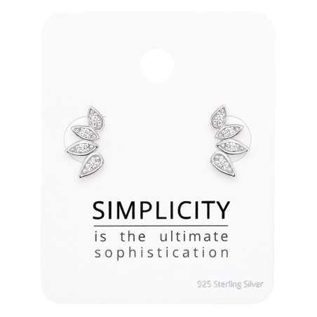 Blatt mit Zirkonia Schmuck-Sets Schmuck | All4silver