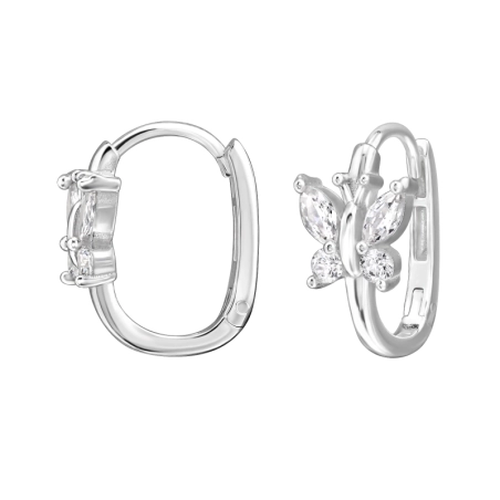 7mm Schmetterling mit Zirkonia Tier-Schmuck Schmuck | All4silver