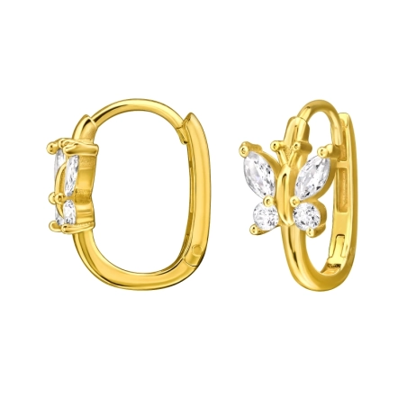 7mm  Goldener Schmetterling mit Zirkonia Tier-Schmuck Schmuck | All4silver