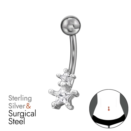 Sterne mit Zirkonia Sterne, Mond & Sonne Schmuck | All4silver