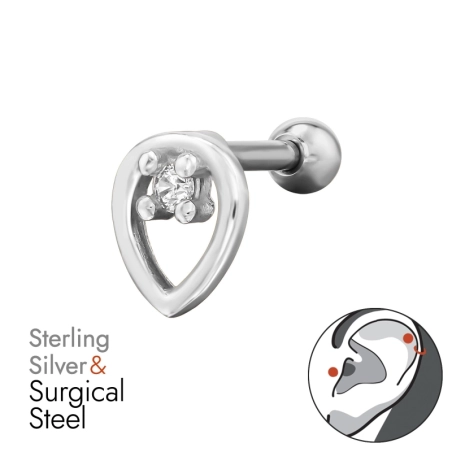 Träne mit Zirkonia Geometrischer Schmuck Schmuck | All4silver