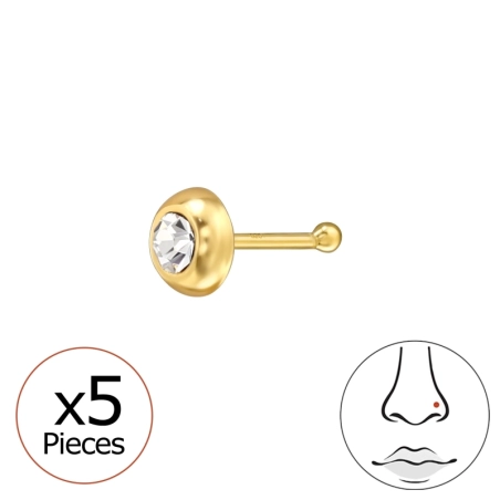 Runden 24 Karat goldbeschichteter Schmuck Schmuck | All4silver