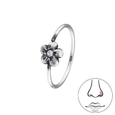 Blume Oxidiert Natur Schmuck Schmuck | All4silver