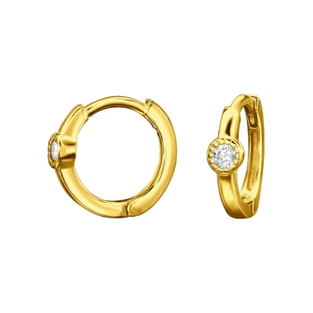 Golden Round mit Zirkonia Geometrischer Schmuck Schmuck | All4silver
