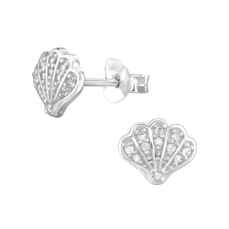 Schale mit Zirkonia Ohrstecker mit Zirkonia Steinen Schmuck | All4silver