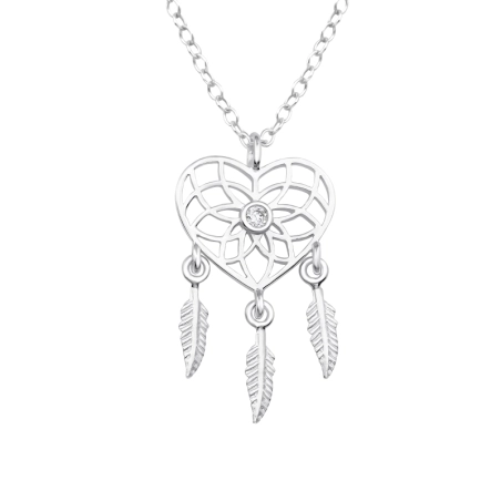 Herzförmiger Traumfänger Freunde & Liebende Schmuck | All4silver