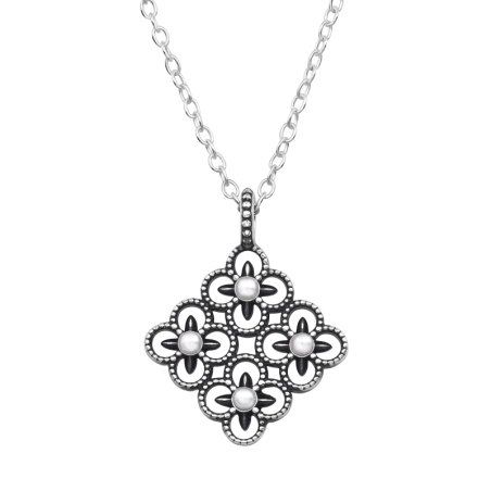 Oxidierte Blumen mit Perlen Natur Schmuck Schmuck | All4silver