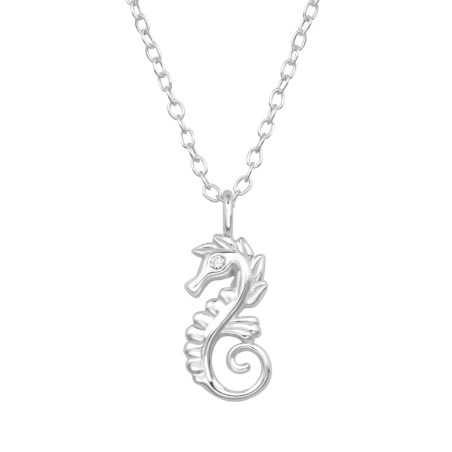 Seepferdchen mit Zirkonia Tier-Schmuck Schmuck | All4silver