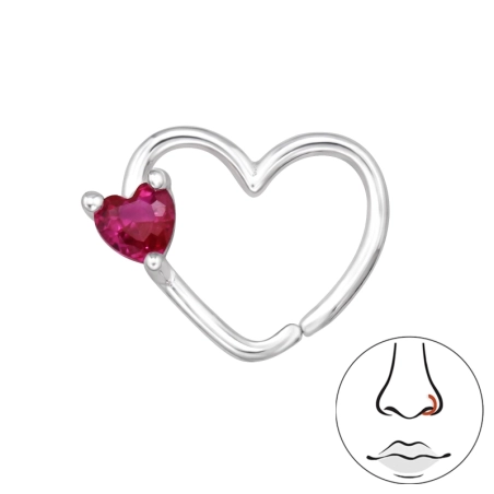 Herz mit Kristallen Valentinstag-Schmuck Schmuck | All4silver