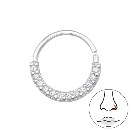 Kreis mit Zirkonia Geometrischer Schmuck Schmuck | All4silver