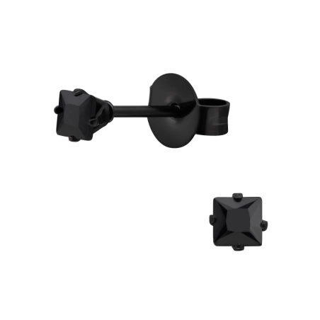 Platz 3 mm Ohrstecker aus Edelstahl Schmuck | All4silver