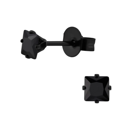 Platz 4 mm Ohrstecker aus Edelstahl Schmuck | All4silver