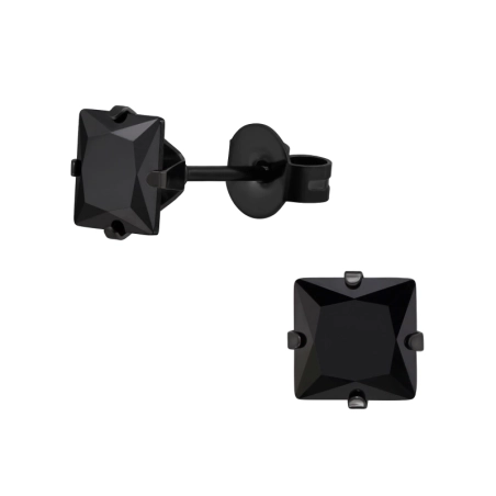 Platz 6mm Ohrstecker aus Edelstahl Schmuck | All4silver