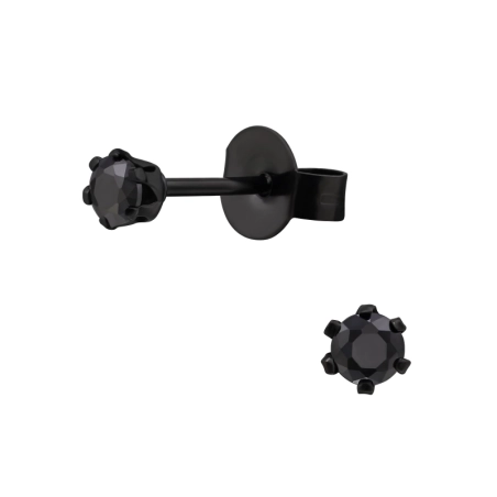 Rund 3mm Ohrstecker aus Edelstahl Schmuck | All4silver