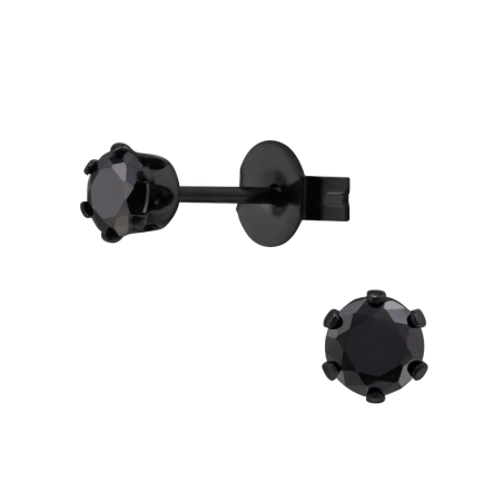 Rund 4mm Ohrstecker aus Edelstahl Schmuck | All4silver