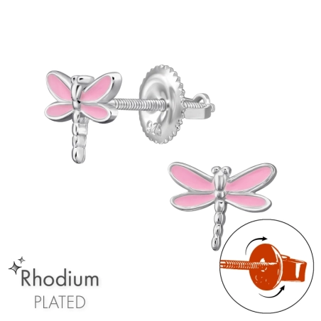 Libellen mit Schraubverschluss rhodiniert Tier-Schmuck Schmuck | All4silver