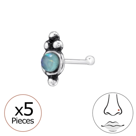 5 Stk. Runden Nase Piercing Bali Schmuck Schmuck | All4silver