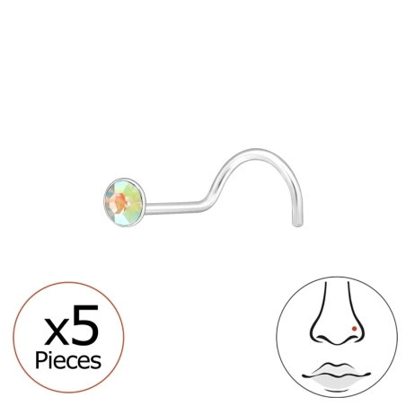 5 Stk. Runden  mit Kristall Schmuck im Angebot Schmuck | All4silver