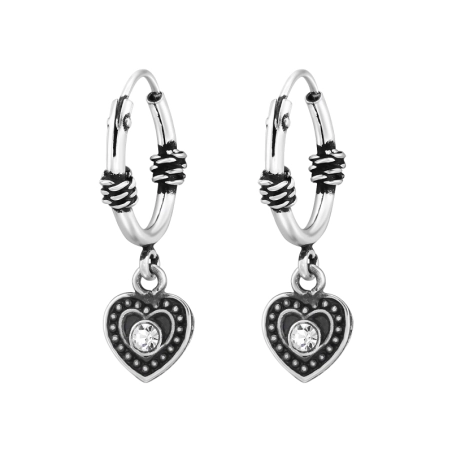 Herz  Ohrringe Bali Valentinstag-Schmuck Schmuck | All4silver