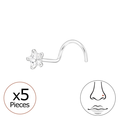 5 Stk. Star Sterne, Mond & Sonne Schmuck | All4silver