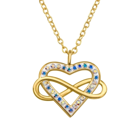 Herz Unendlich mit Kristallen Valentinstag-Schmuck Schmuck | All4silver
