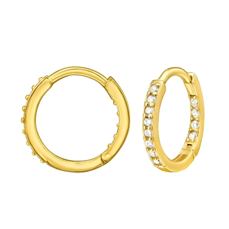 Golden Creolen 24 Karat goldbeschichteter Schmuck Schmuck | All4silver