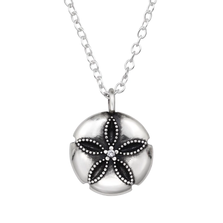 Blume mit Zirconia Natur Schmuck Schmuck | All4silver