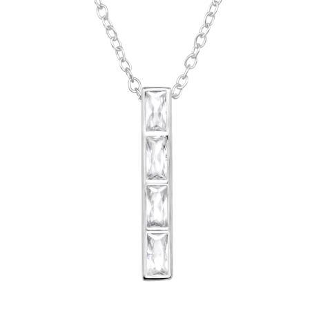 Baguette-Form Geometrischer Schmuck Schmuck | All4silver