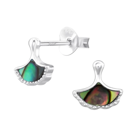 Blatt Ohrstecker mit Halbedelsteinen Schmuck | All4silver