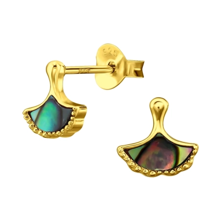 Blatt Ohrstecker mit Halbedelsteinen Schmuck | All4silver