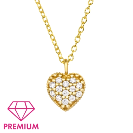Goldene Herz - Premium* Valentinstag-Schmuck Schmuck | All4silver